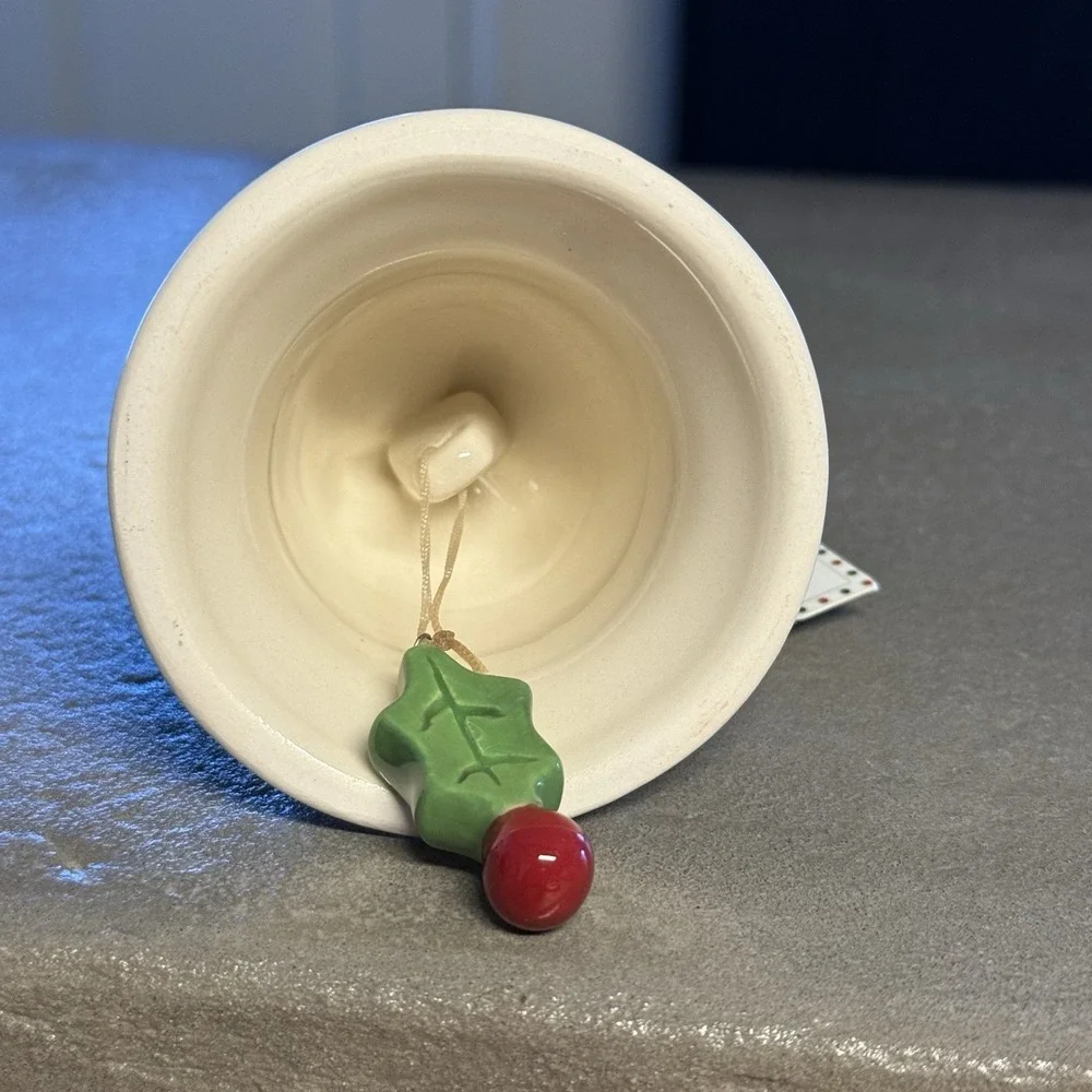 SnoCountry Christmas Bell Ornaments Lot of‎ 2 Ceramic With Tags